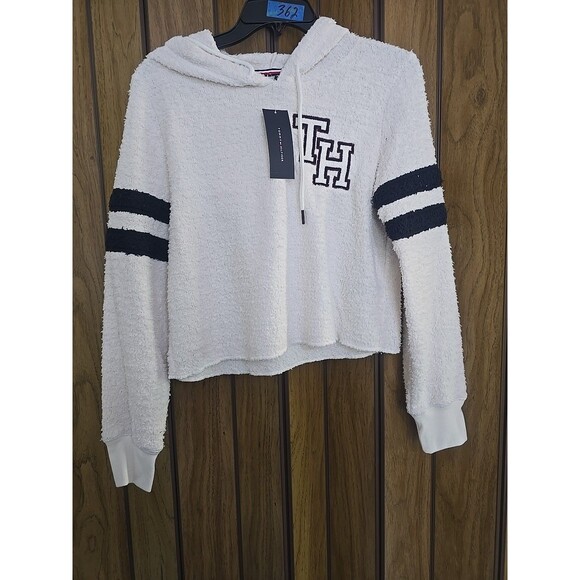 Vintage Tommy Hilfiger Womens Crop Hoodie M - Picture 1 of 9